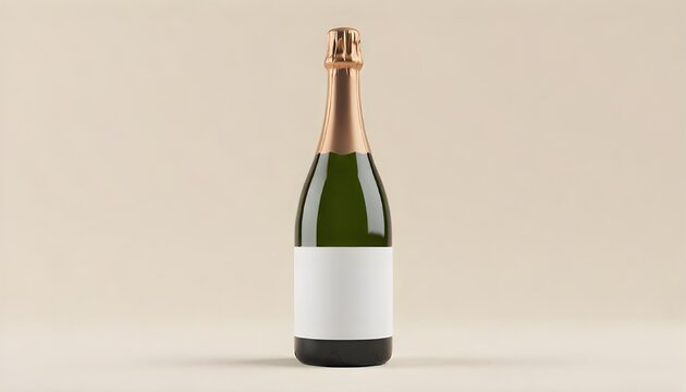 Champagne bottle design mockup
