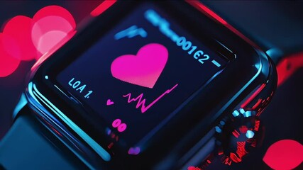 Smart fitness band showing heart rate and activity tracking on a sleek screen