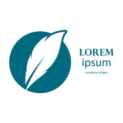 poultry feather logo design