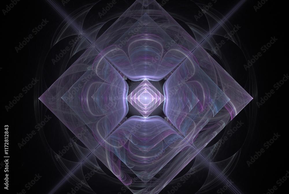 Poster computer generated fractal pattern and shape