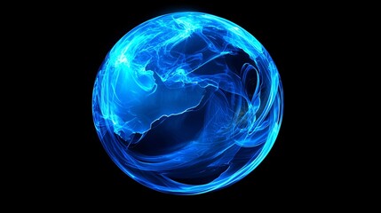 A glowing blue planet Earth surrounded by swirling energy, evoking a sense of wonder and connection to the universe.