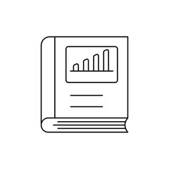 book lineal icon with white background vector stock illustration
