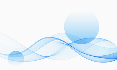 Abstract object, design element in the form of a blue wave.