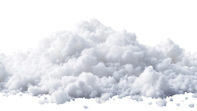 pile of snow isolated on white
