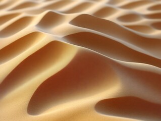 Undulating desert sand dunes.
