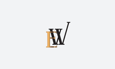 EW, WE, E , W , Abstract Letters Logo Monogram