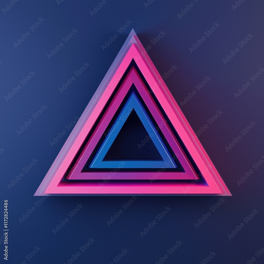 Poster abstract colorful triangle layers on dark background design art
