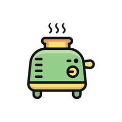 Toaster icon with a sleek and modern design, perfect for enhancing culinary, kitchenware, or lifestyle-themed projects
