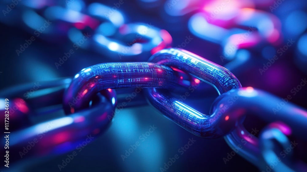 Poster digital locks representing blockchain security and innovation concepts