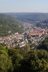 Fototapeta premium The panorama of Bad Urach, Baden Wuerttemberg, Germany