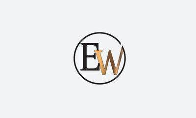 EW, WE, E , W , Abstract Letters Logo Monogram