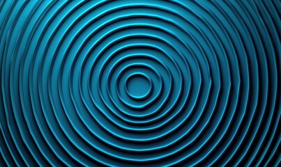 Abstract Wave Pattern in Teal Tones Creating Circular Ripples