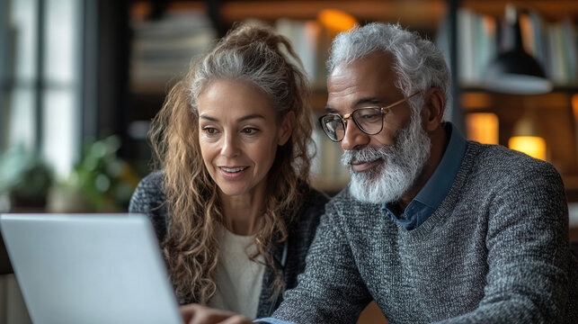 A health insurance representative helping a senior citizen navigate policy options online
