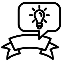 Slogan Icon Lineal Style