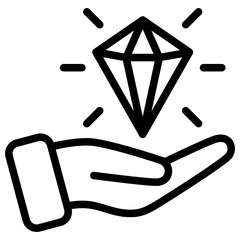 Brand Value Icon Lineal Style