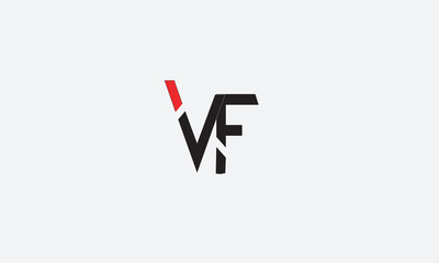VF, FV , F , V , Abstract Letters Logo Monogram	