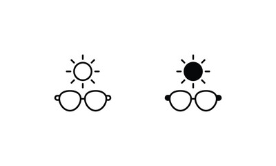 Sun Glasses icons set vector stock illustration