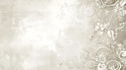 Fototapeta premium Elegant Floral Design On A Textured Beige Background