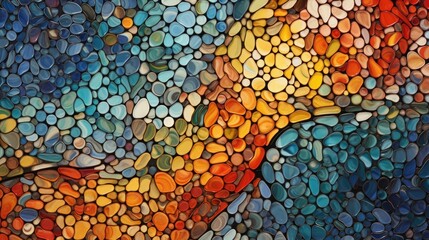 Liquid color mosaic: Intricate, interlocking patterns of color create a visually stunning, high-definition digital tapestry.