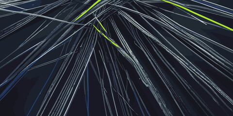 Obraz premium Dark blue, thin striped background. A design made of striped pieces. A black background made of mesh. Abstract navy blue Swirl Texture Modern. Dark line Background High-Resolution Abstract Texture.