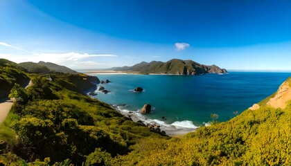 Fototapeta premium 8K, super high quality images, daylight and bright light, islands and peninsulas with beautiful scenery.