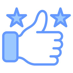Reputation Icon Line Blue Style