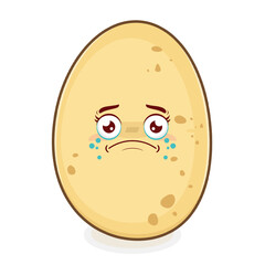 potato crying face cartoon cute