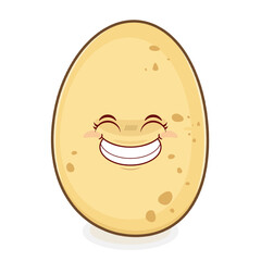 potato smile face cartoon cute