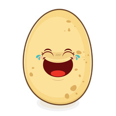 potato laughing face cartoon cute