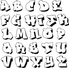 graffiti letters alphabet pack