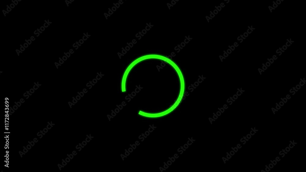 Poster loading animation. loading circle icon on black background 4k video