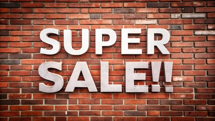 Fototapeta premium supper sale sign on wall