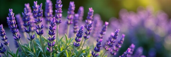 Obraz premium Lavender shrub with long, slender stems and small leaves, plant, gardens