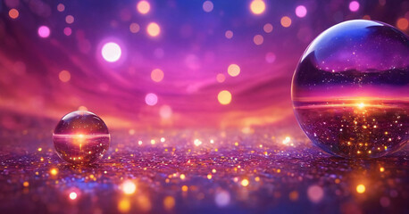 Obraz premium Ethereal abstract with fluid designs, incorporating bokeh effects for dreamy landscapes.