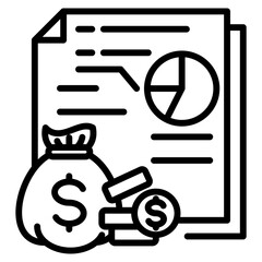 revenue reporting single icon