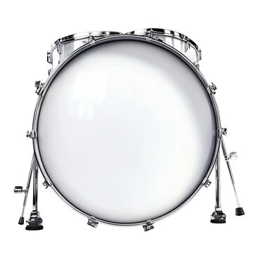 rock and roll kick drum isolated on white background
