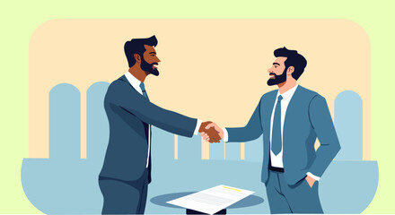 two businessmen shaking hands