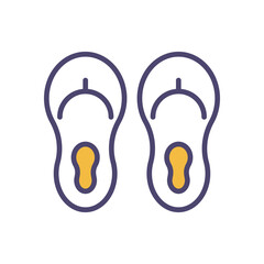 Flip Flop icons set vector stock illustration
