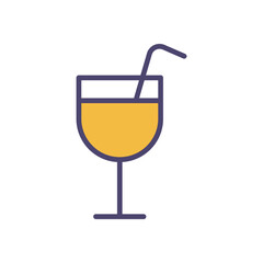 Summer Juice icons set vector stock illustration