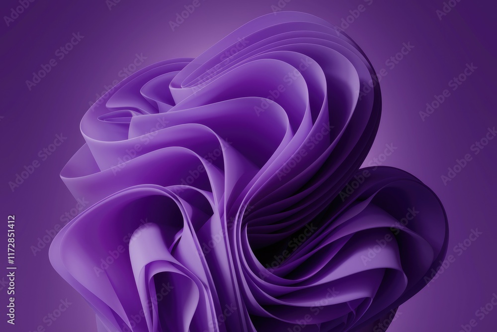 Aufkleber abstract purple, flowing fabric-like forms create a dynamic, artistic composition.