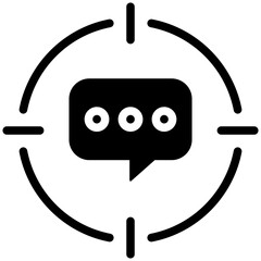 Mission Statement Icon Solid Black Style