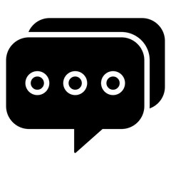 Fototapeta premium Messaging Icon Solid Black Style