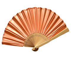 light orange regency era fan on a white background