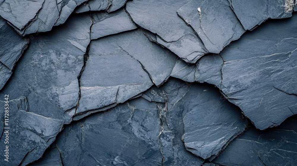 Poster textured slate stone surface with geometric patterns and colors