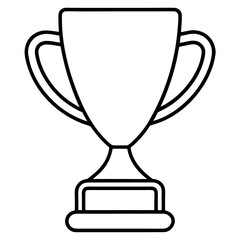 Minimalist Trophy Line Art Design for Vector Graphics