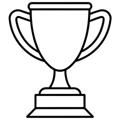 Minimalist Trophy Line Art Design for Vector Graphics