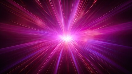 Striking magenta rays of light emanating from a central focal point, radiating outwards in a mesmerizing display.
