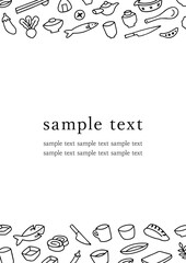 手描きの和食器のフレーム