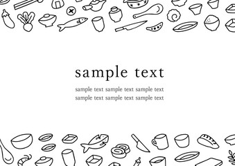 手描きの和食器のフレーム