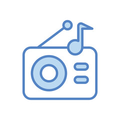 Radio icons set vector stock illustration